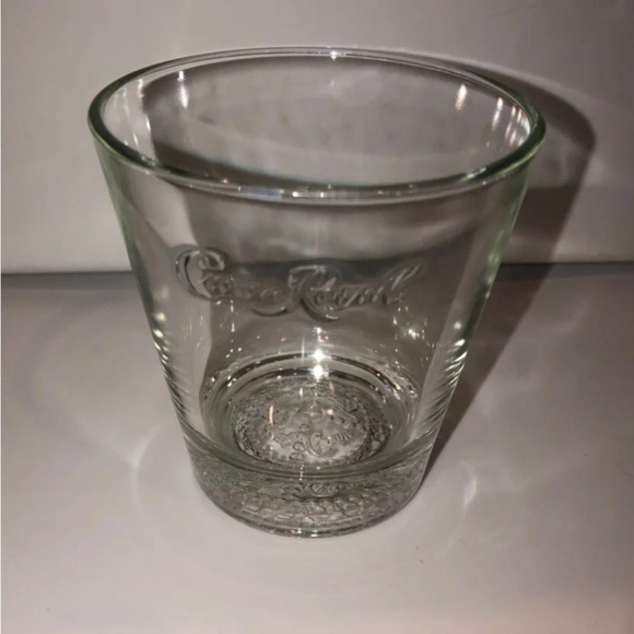 Crown Royal Whiskey Embossed Logo Round Rocks Lowball Drinking Glass - Picture 2 of 5